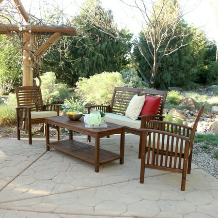 acacia wood outdoor furniture outside we furniture 4piece acacia wood patio conversation set walmartcom acacia wood outdoor furniture outside we furniture 4piece acacia wood patio conversation set walmartcom